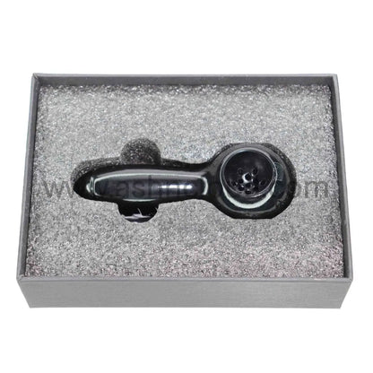 5 In - Box Black Metalic Spoon Hand Pipe