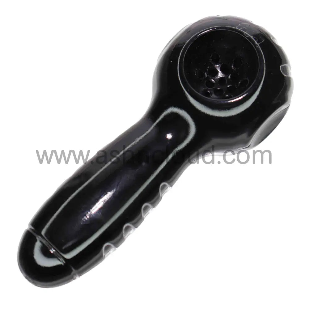 5 In - Box Black Metalic Spoon Hand Pipe