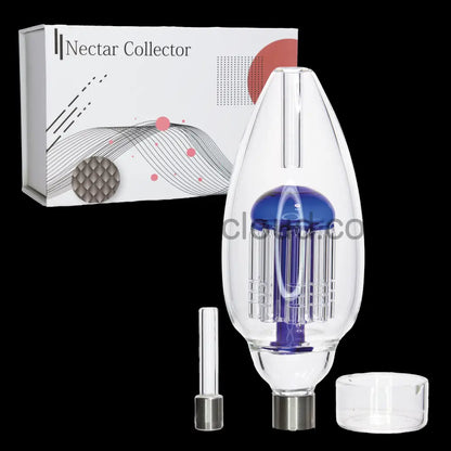 5 In - Box Blue Glass Nectar Collector Screw Mushroom Simple