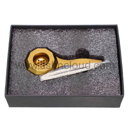 5 In - Box Gold Metalic Spoon Hand Pipe