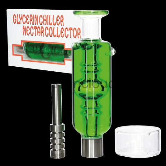 5 In – Box Green Glycerin Glass Nectar Collector Kit Titanium Nail Simple