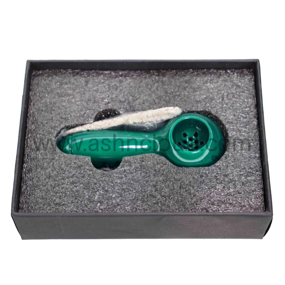 5 In - Box Green Metalic Spoon Hand Pipe
