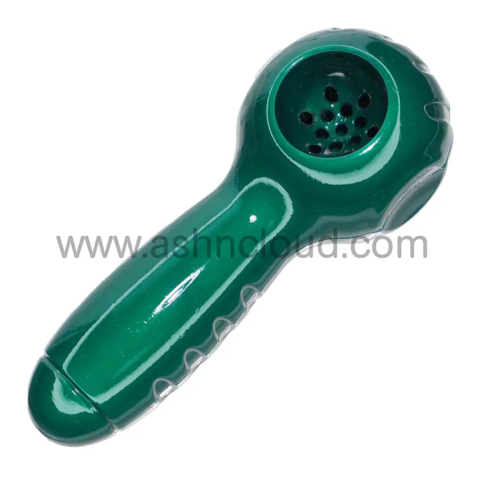 5 In - Box Green Metalic Spoon Hand Pipe