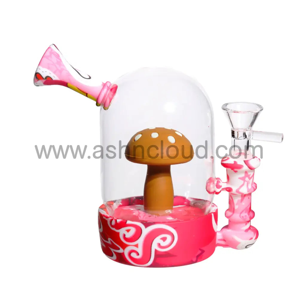 5 In - Mushroom Silicone/Glass Bong