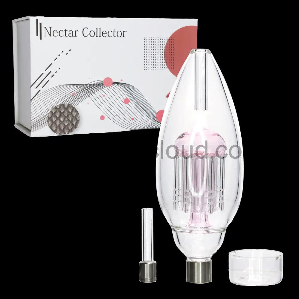 5 In - Box Pink Glass Nectar Collector Screw Mushroom