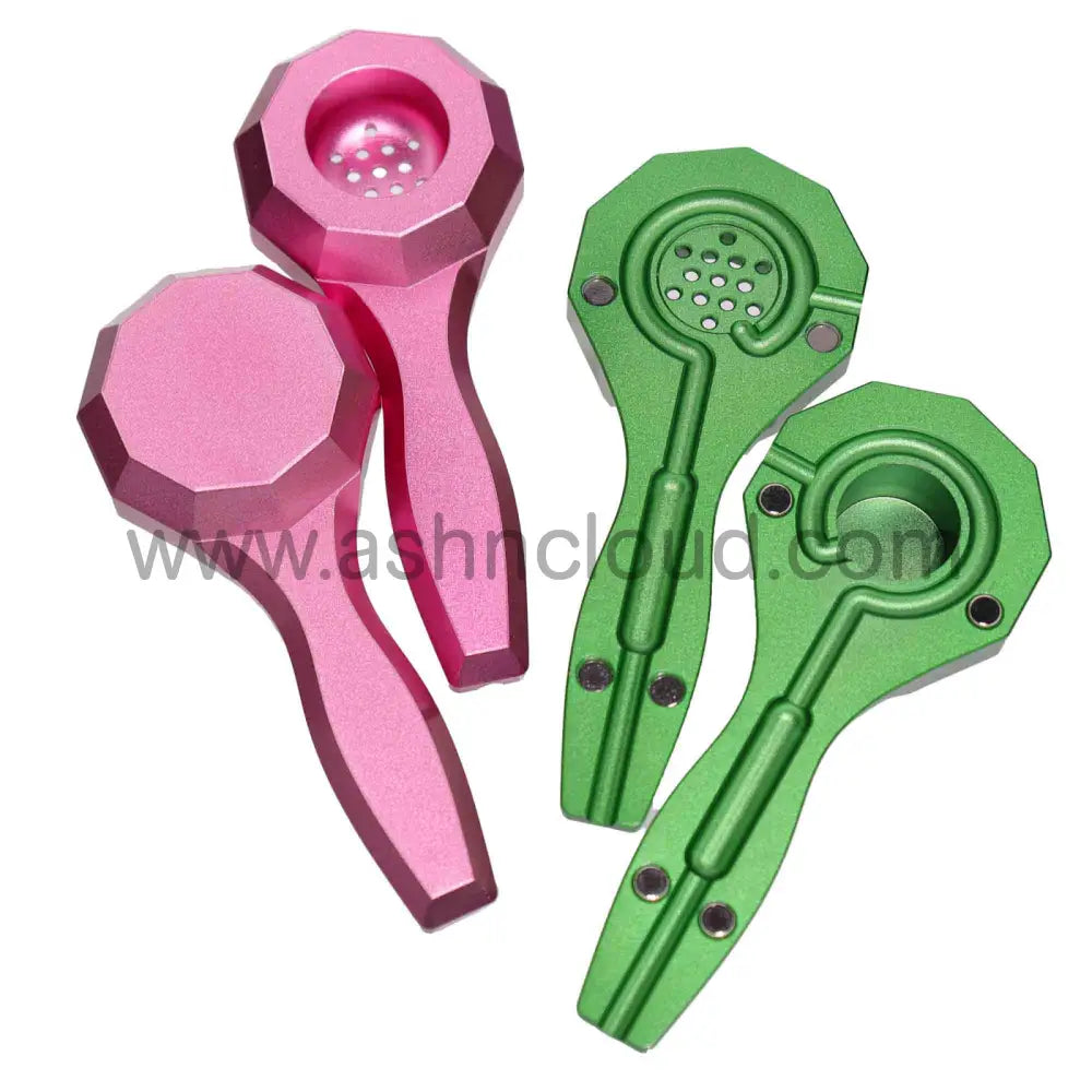5 In - Box Pink Metalic Spoon Hand Pipe