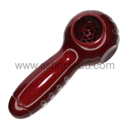 5 In - Box Red Metalic Spoon Hand Pipe