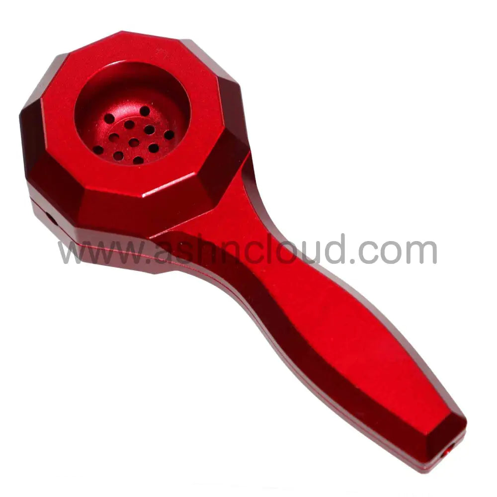 5 In - Box Red Metalic Spoon Hand Pipe