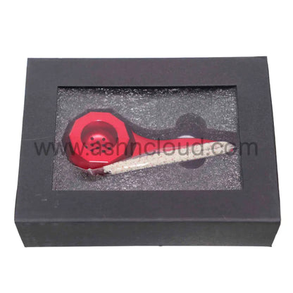 5 In - Box Red Metalic Spoon Hand Pipe