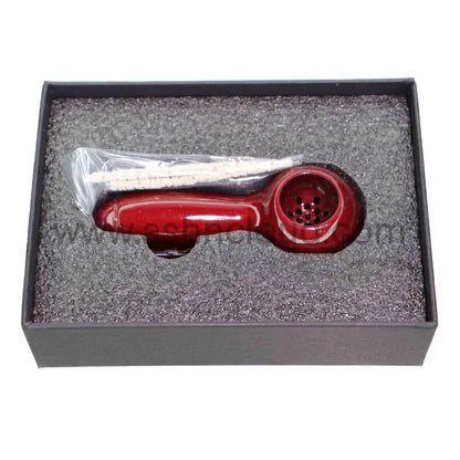 5 In - Box Red Metalic Spoon Hand Pipe