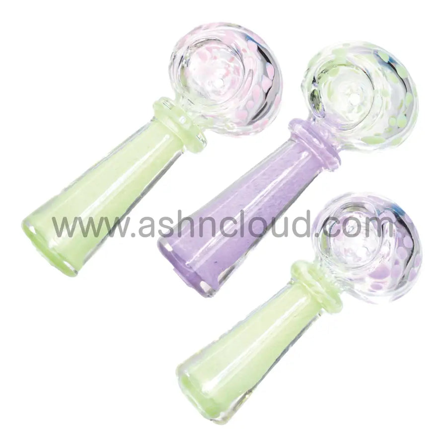 5 Inch Crackle Glass Spoon Pipe