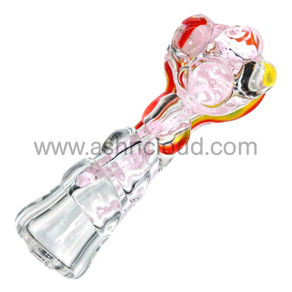 5 In - Clear Rasta Multi Tails Hand Pipe Glass