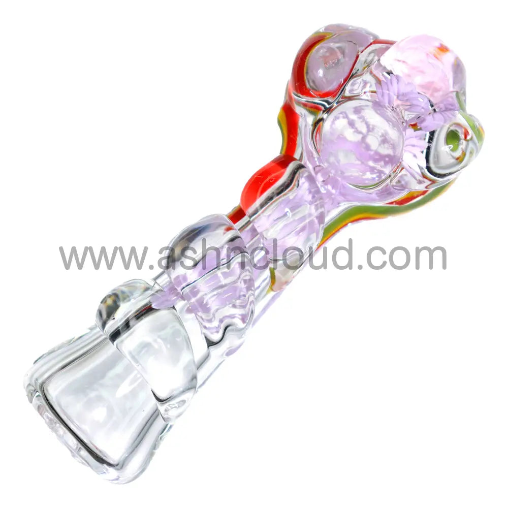 5 In - Clear Rasta Multi Tails Hand Pipe Glass