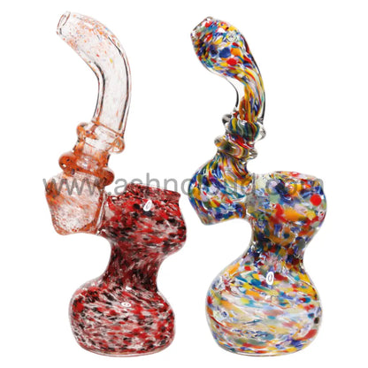 5 In - Color Implosion Confetti Glass Bubbler Mini