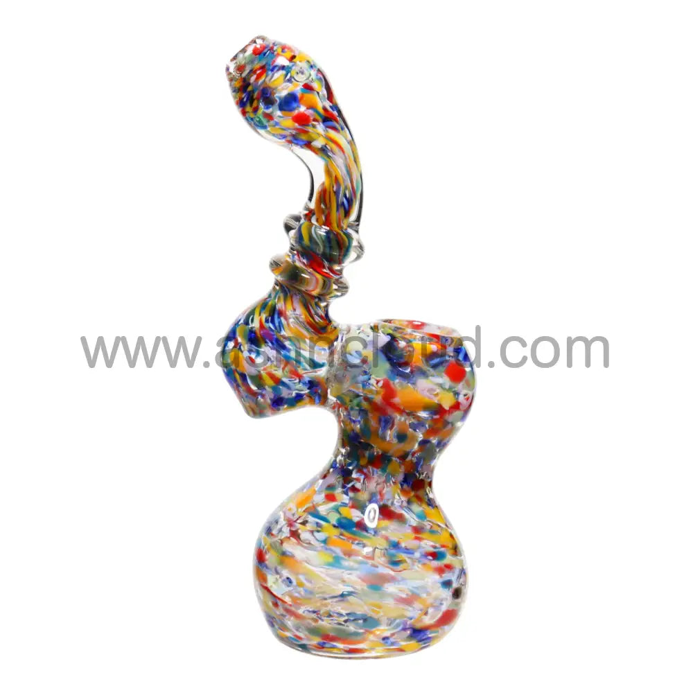 5 In - Color Implosion Confetti Glass Bubbler Mini