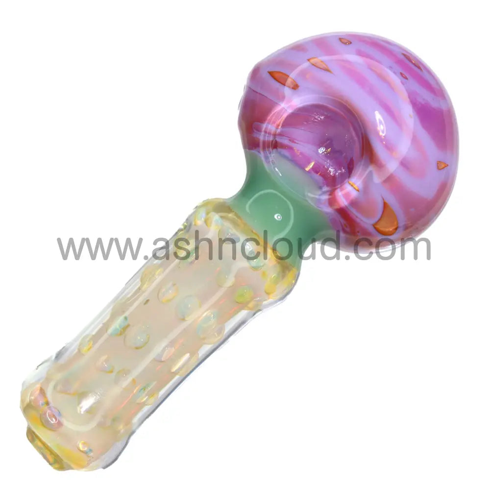 5 In - Colored Head Polka Dots Body Stylish Hand Pipe Spoon