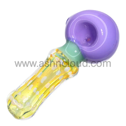 5 In - Colored Head Polka Dots Body Stylish Hand Pipe Spoon