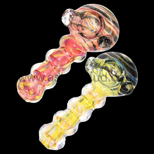 5 in - Dicro Shine Fancy Glass Hand Pipe Spoon