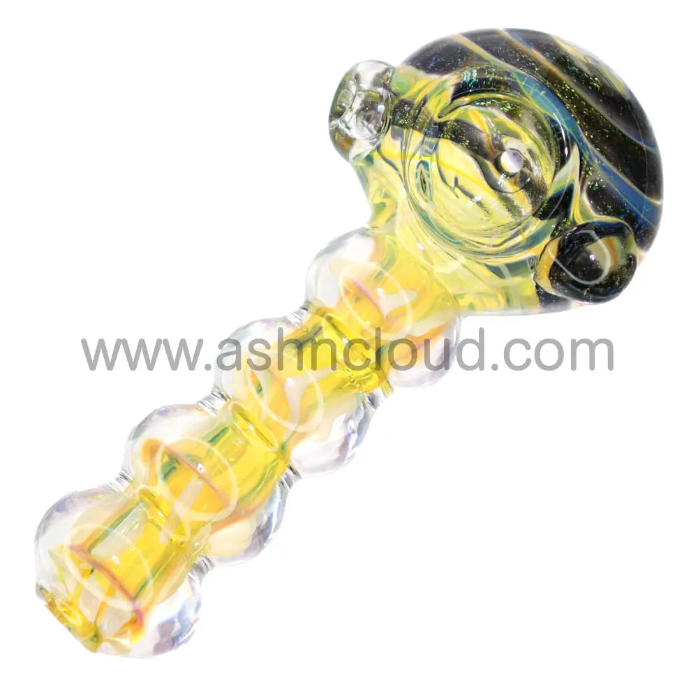 5 in - Dicro Shine Fancy Glass Hand Pipe Spoon