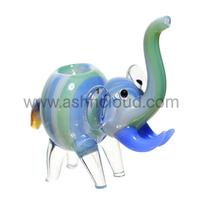 5 In - Elephant Multicolor Glass Hand Pipe