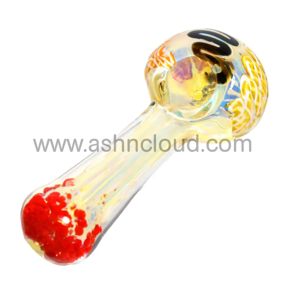 5 In - Exotic Implosion Colors Glass Spoon Hand Pipe Simple