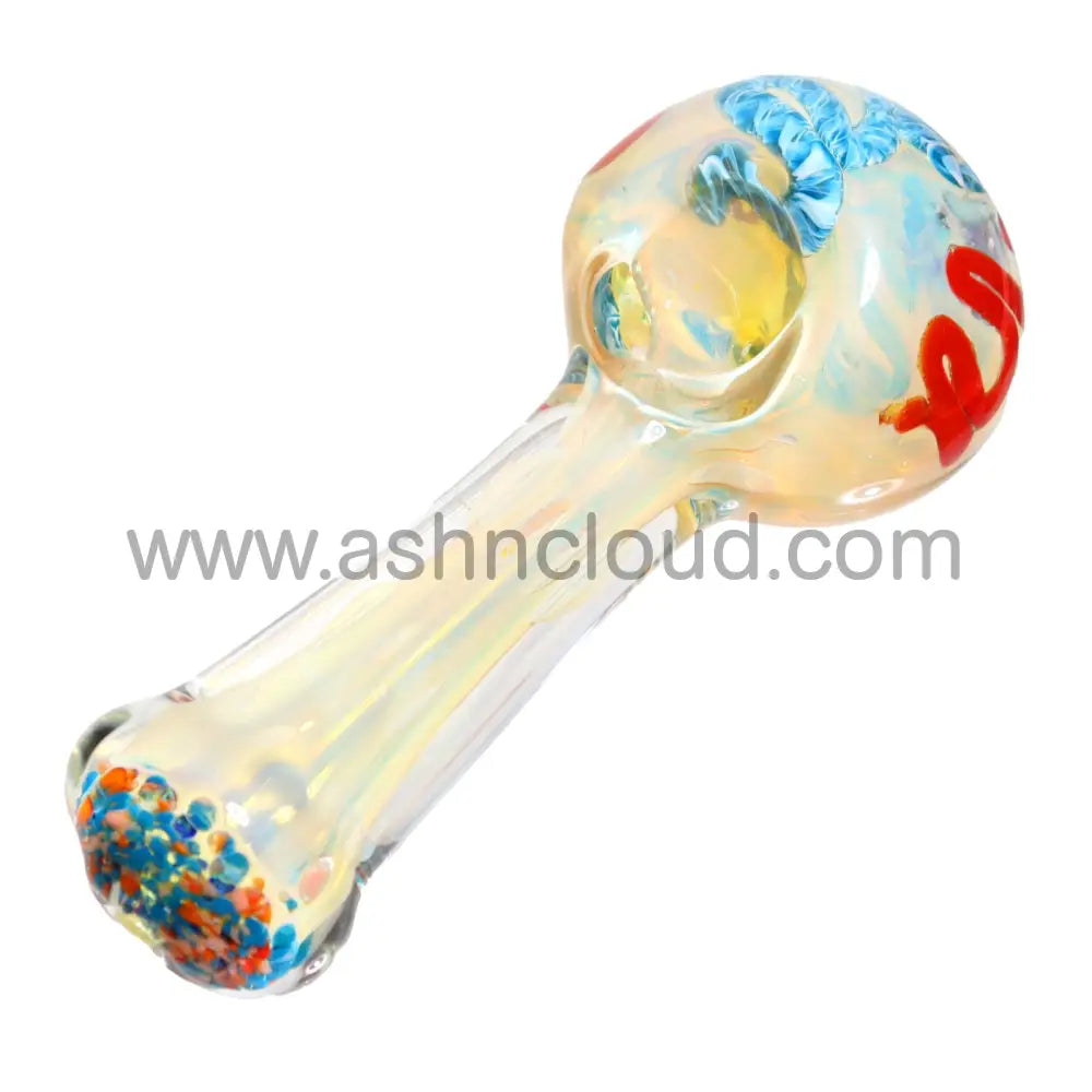 5 In - Exotic Implosion Colors Glass Spoon Hand Pipe Simple