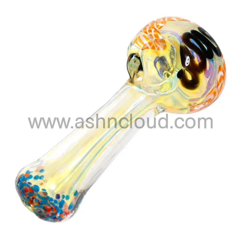 5 In - Exotic Implosion Colors Glass Spoon Hand Pipe Simple