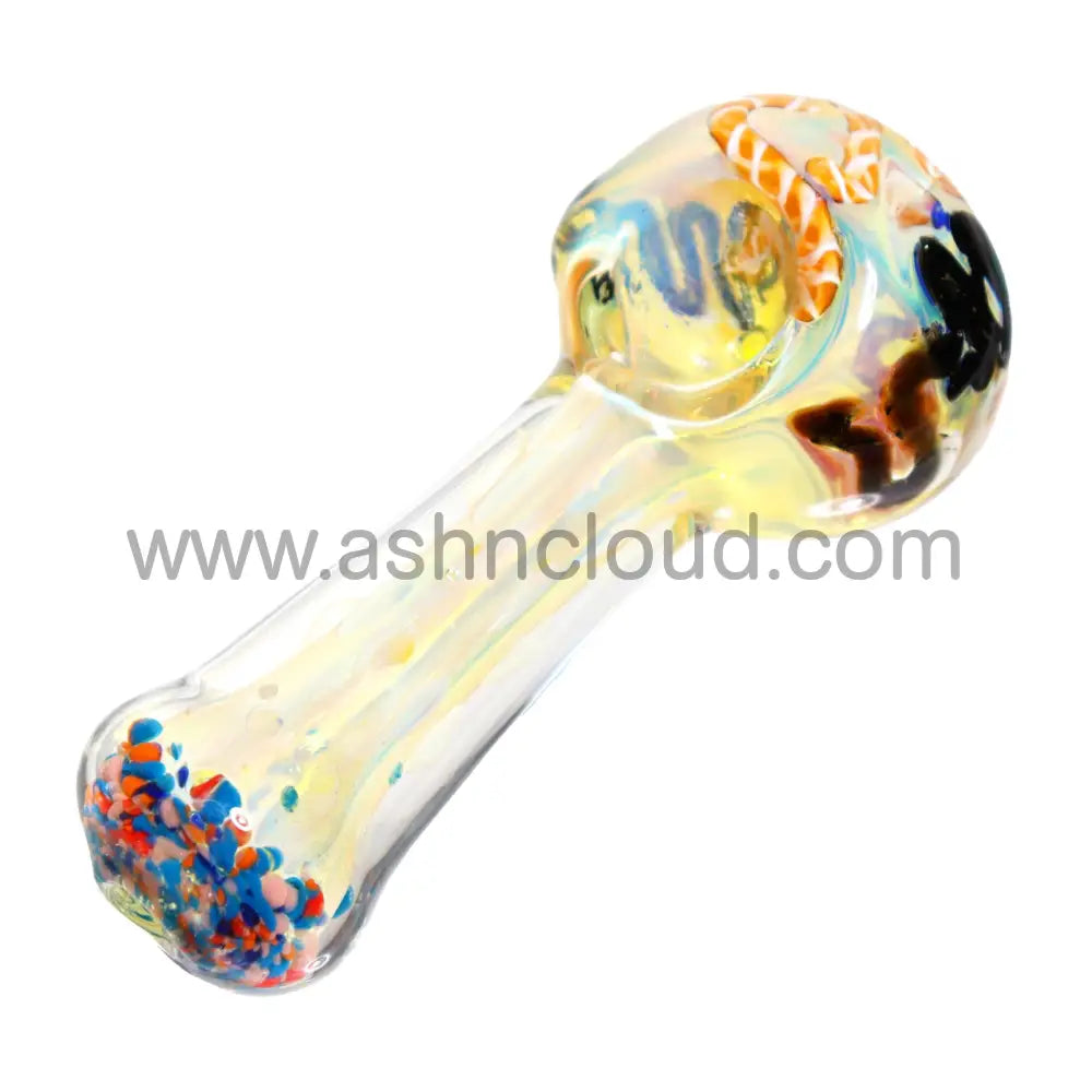 5 In - Exotic Implosion Colors Glass Spoon Hand Pipe Simple