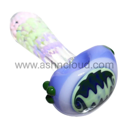 5 In - Exotic Reverse Head Slime Swirls Hand Pipe Spoon