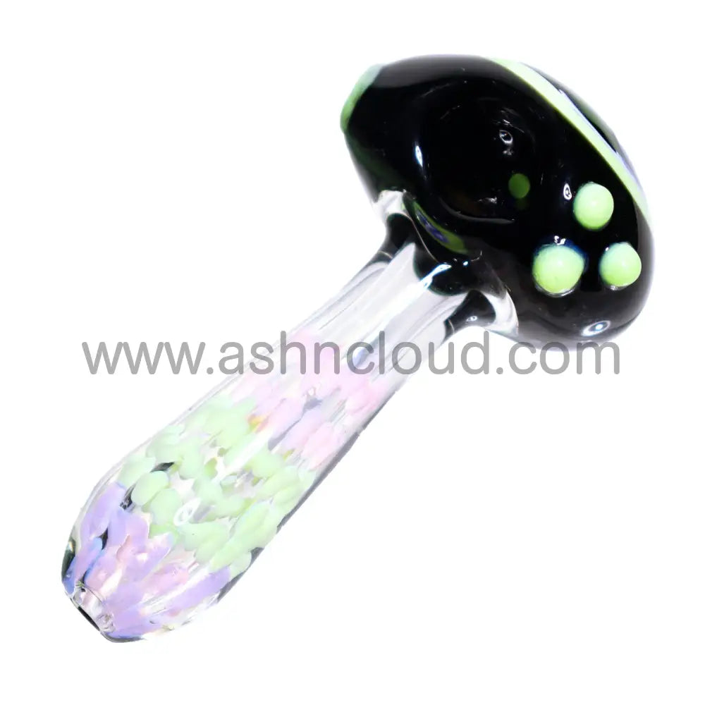 5 In - Exotic Reverse Head Slime Swirls Hand Pipe Spoon