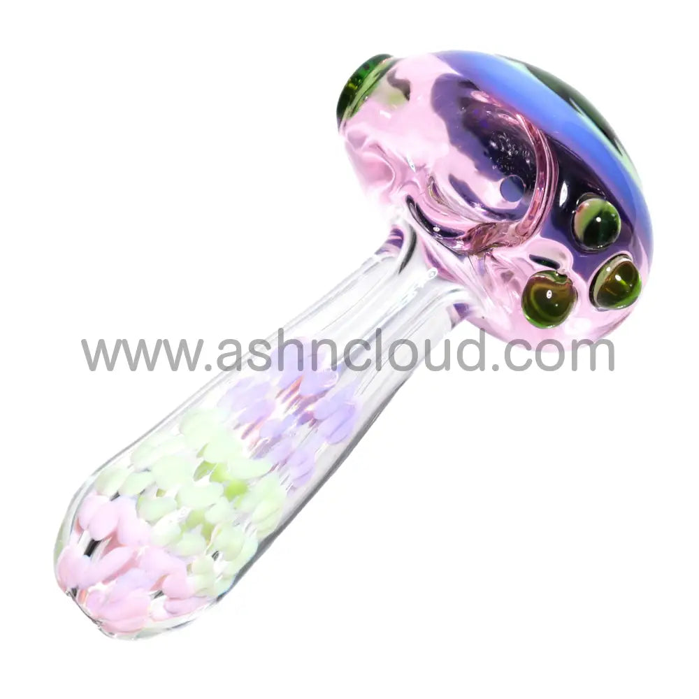 5 In - Exotic Reverse Head Slime Swirls Hand Pipe Spoon