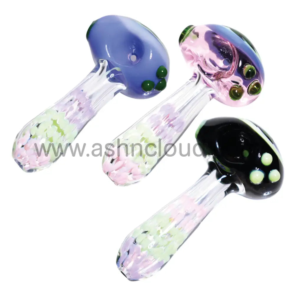 5 In - Exotic Reverse Head Slime Swirls Hand Pipe Spoon