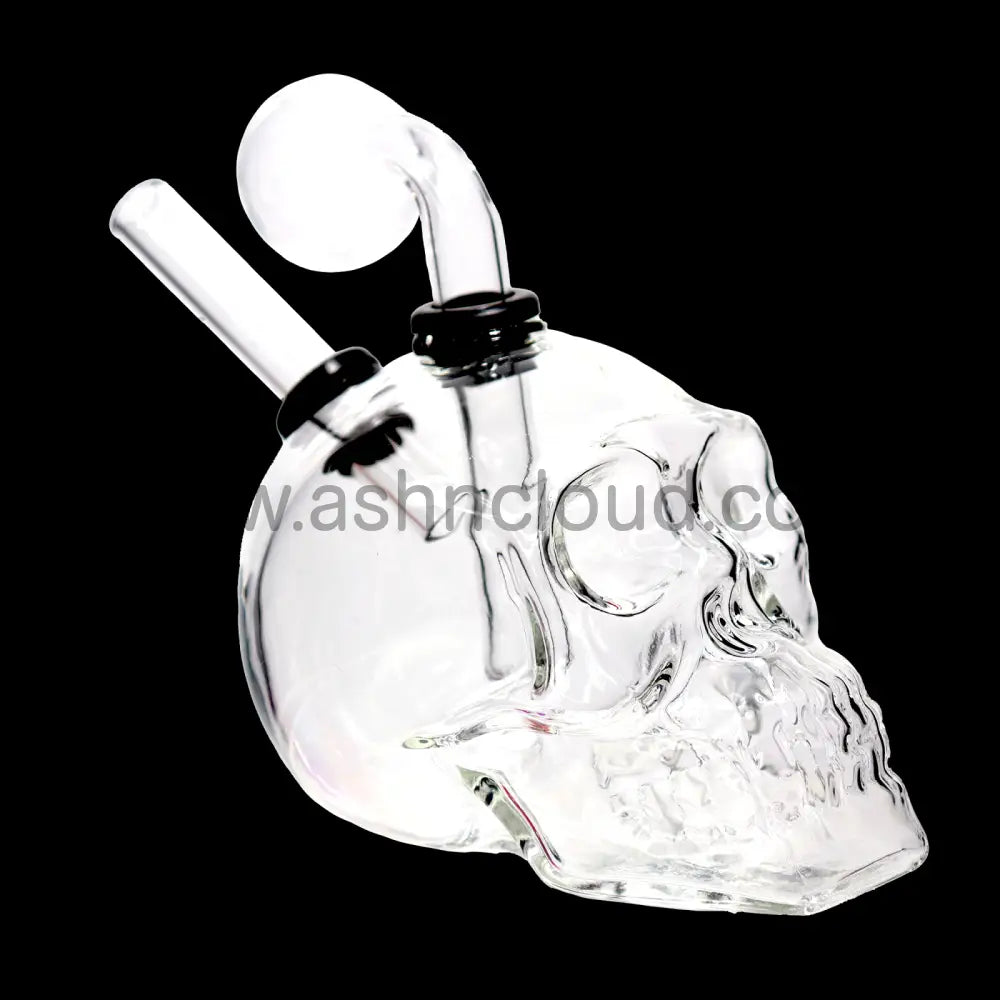 5 In - Exotic Skull Clear Oil Burner Glass