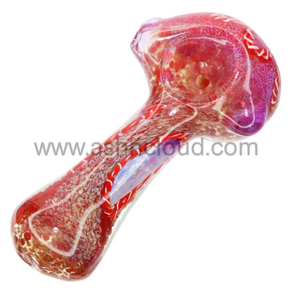 5 In - Fancy Dichroic Multicolor Glass Hand Pipe Spoon