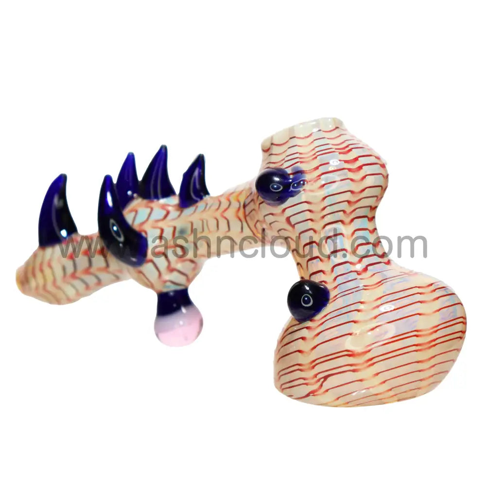 5 Inch Pink Monster Design Glass Hammer Pipe