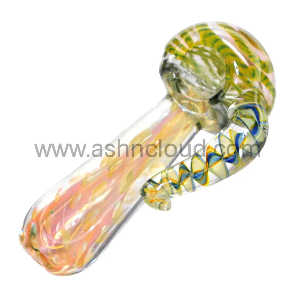 5 In - Fancy Handle And Horn Side Hand Pipe Spoon