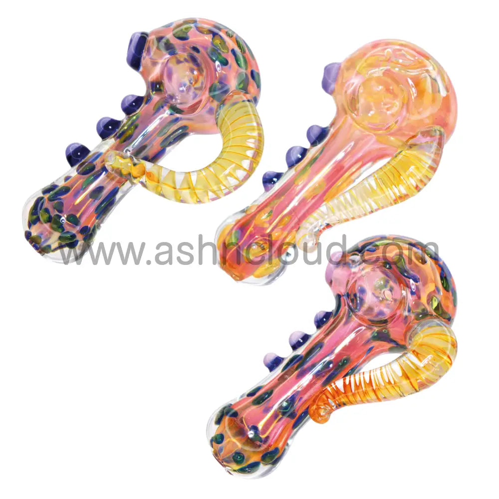 5 Inch Sculpted Grip Glass Hand Pipe