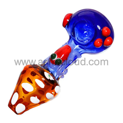 5 In - Fancy Mushroom Multicolor Hand Pipe Spoon