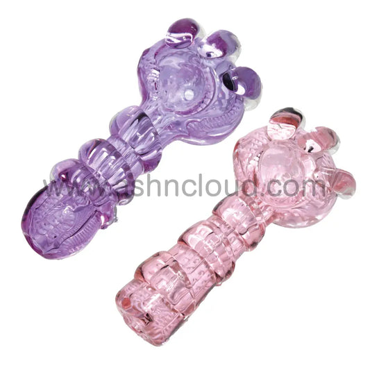 5 In - Fancy Pink/Purple Hand Pipe Spoon