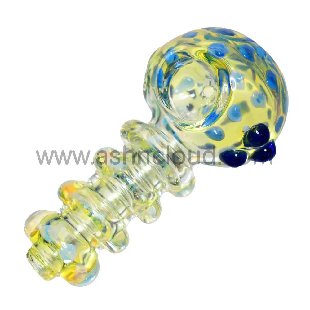 5 In - Fancy Snake Multicolor Polka Dots Hand Pipe Spoon