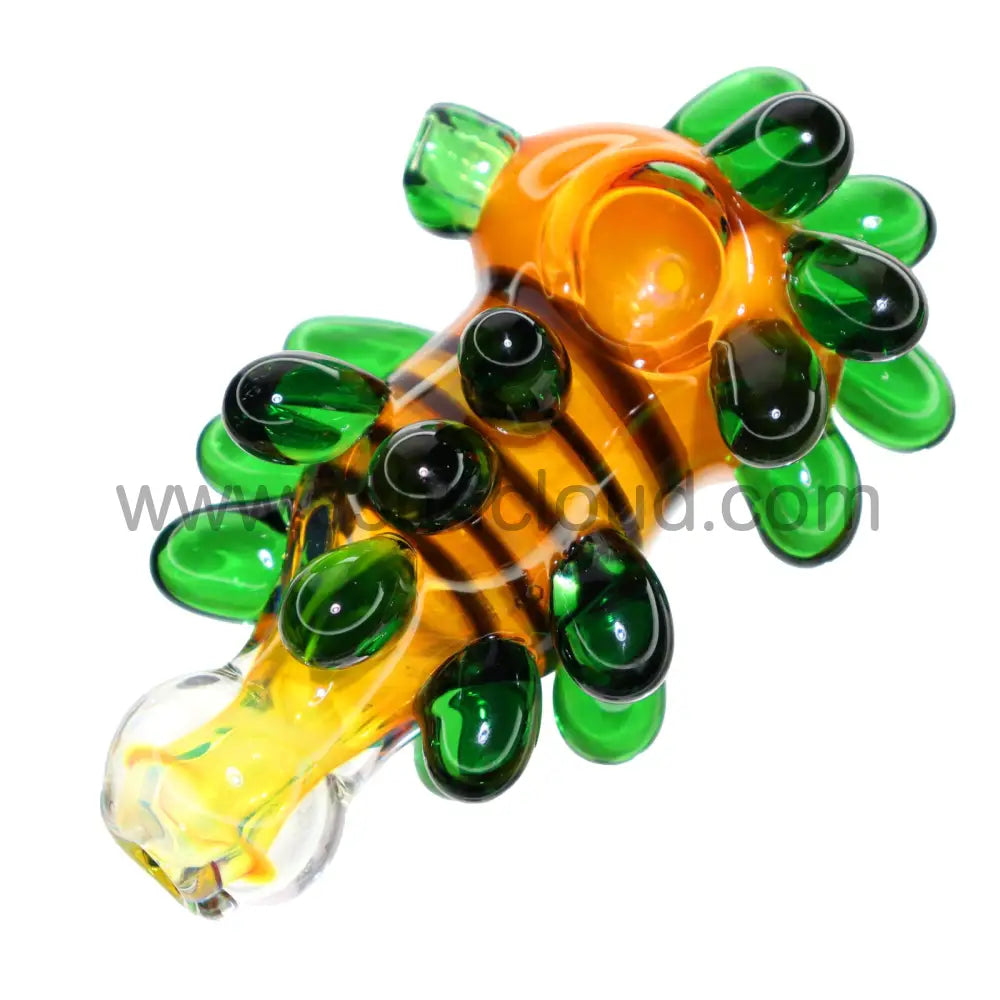 5 In - Fancy Worm Twisted Hand Pipe Spoon Glass