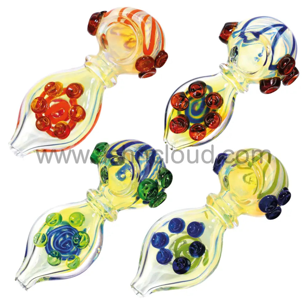 5 Inch Marble Accent Glass Spoon Pipe