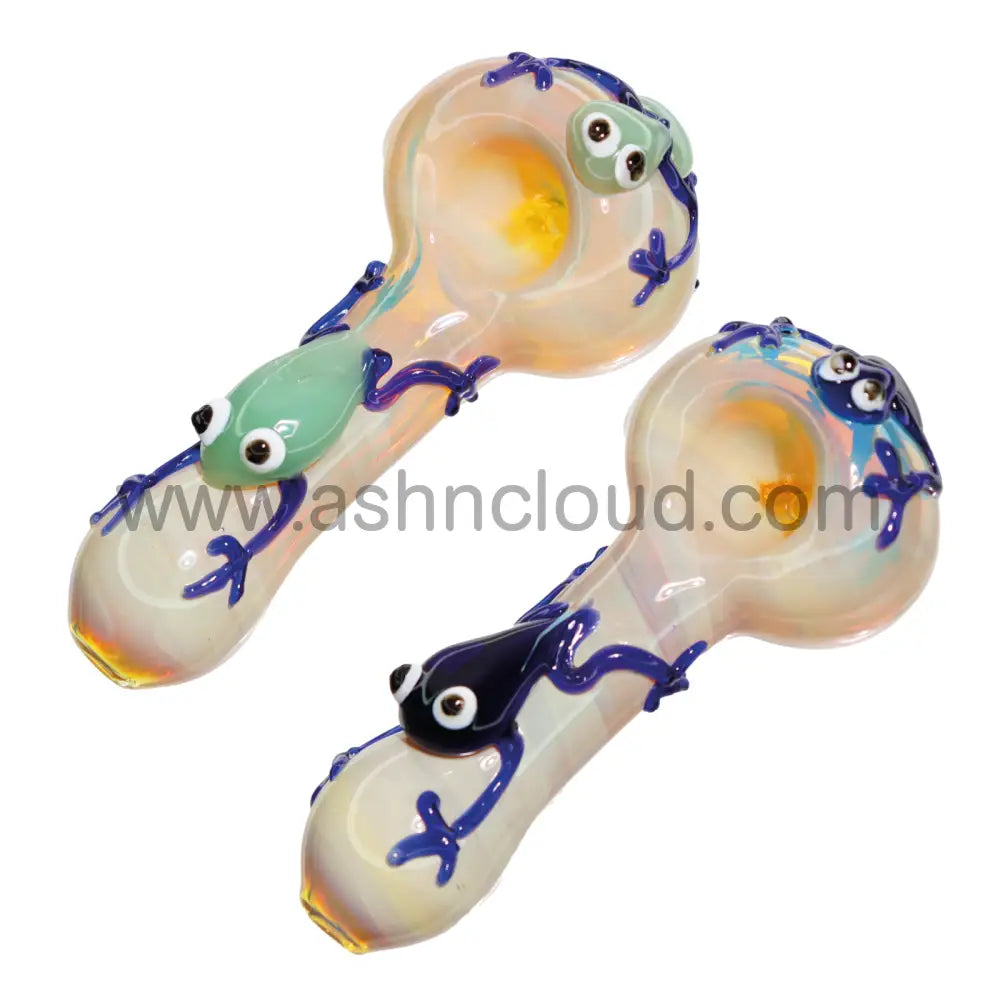 5 In - Frog Lovers Hand Pipe Spoon Glass
