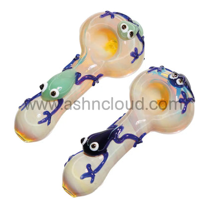 5 In - Frog Lovers Hand Pipe Spoon Glass
