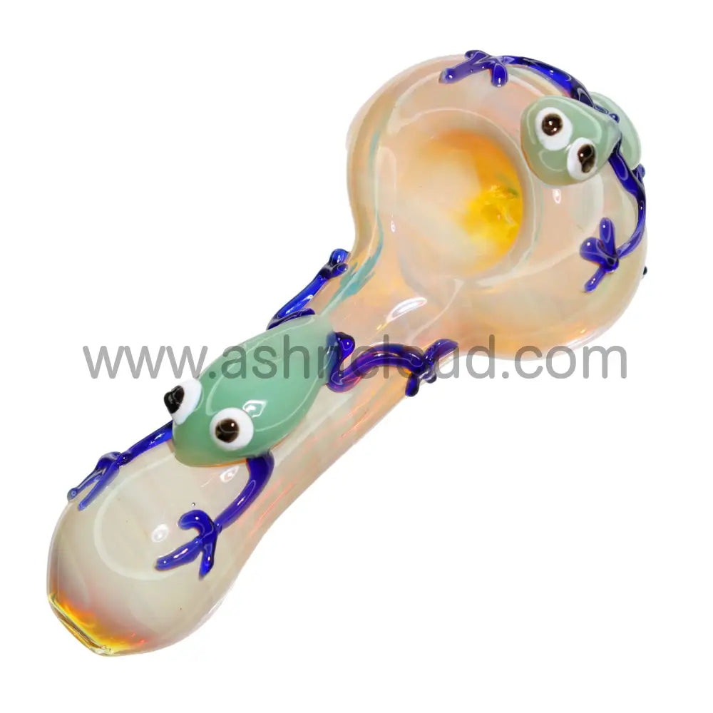 5 In - Frog Lovers Hand Pipe Spoon Glass
