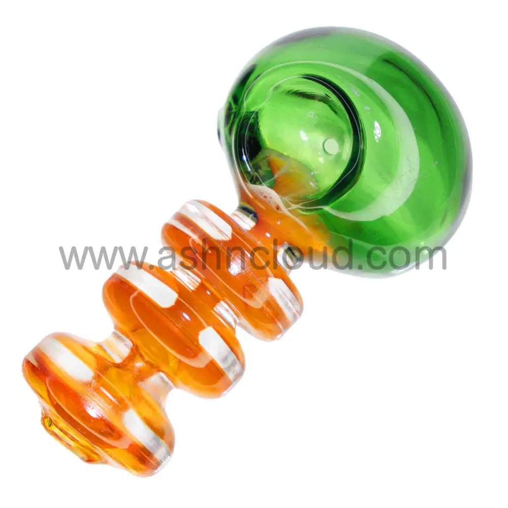 5 In - Glass Triple Ring Hand Pipe Spoon