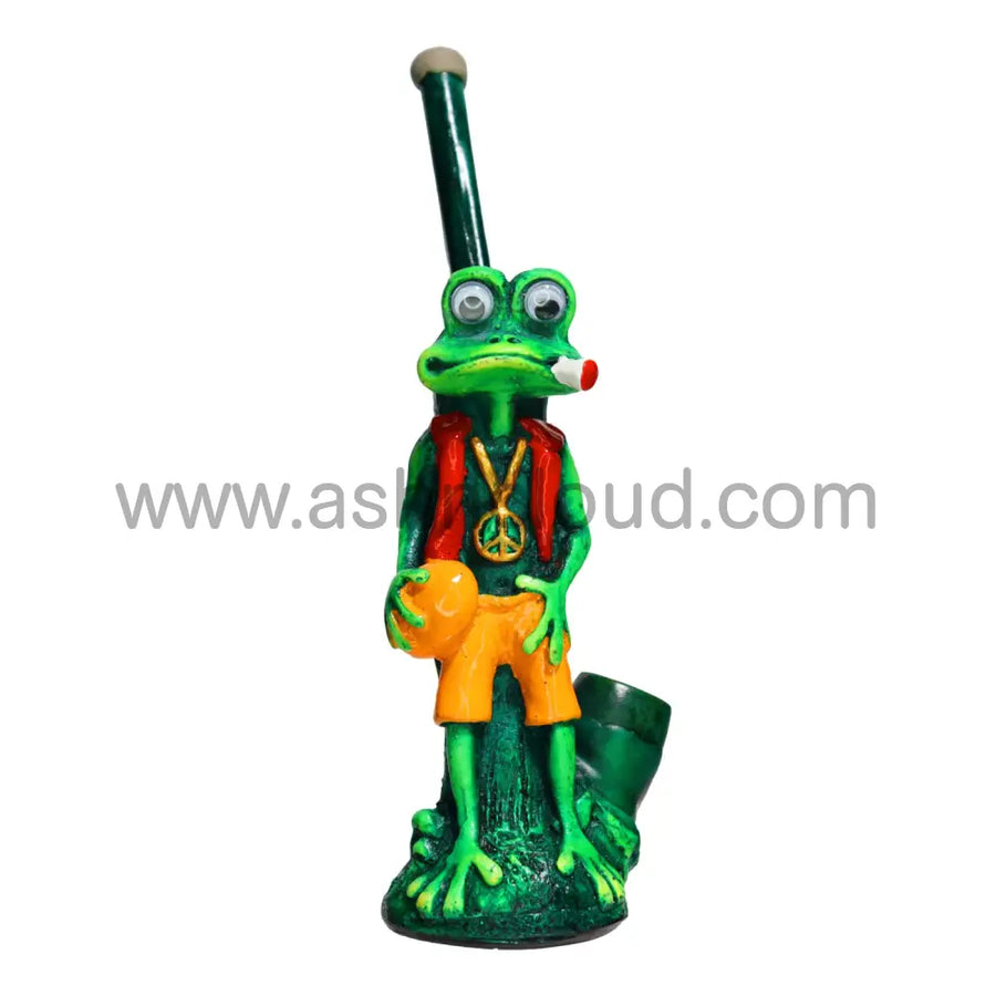 5 Inch Hippie Frog Design Bamboo Bong