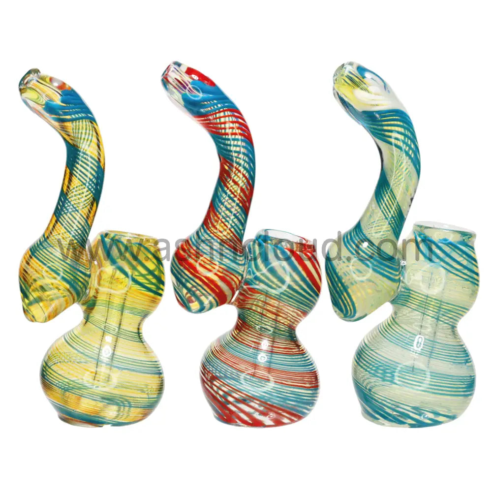 5 Inch Streaky Mini Glass Bubbler