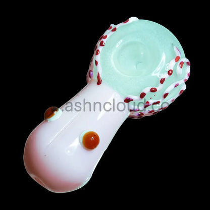 5 In - Monster Multicolor Glow Dark Spoon Hand Pipe