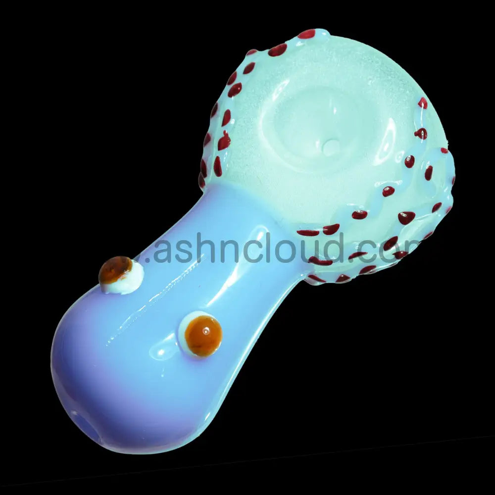 5 In - Monster Multicolor Glow Dark Spoon Hand Pipe